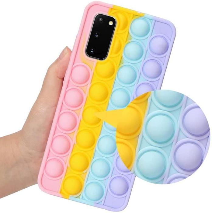 UTGATT1 - Pop it Fidget Skal till Samsung Galaxy S20 - MultiColor