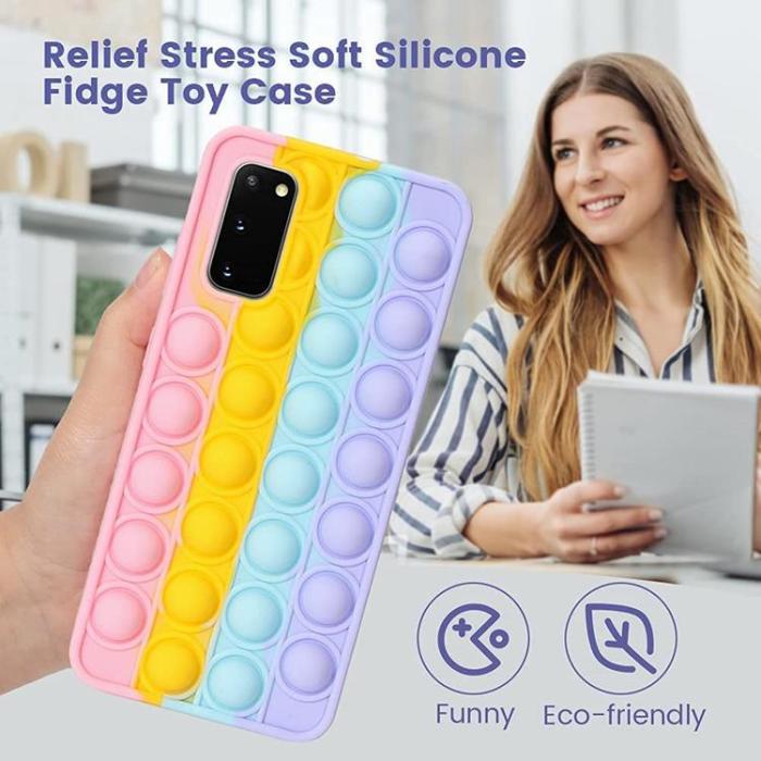 UTGATT1 - Pop it Fidget Skal till Samsung Galaxy S20 - MultiColor