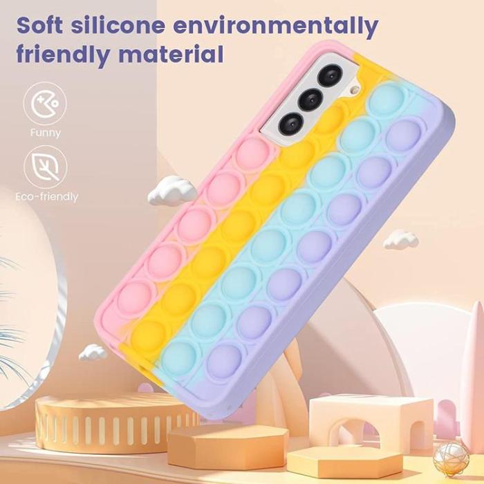 UTGATT1 - Pop it Fidget Skal till Samsung Galaxy S21 - MultiColor