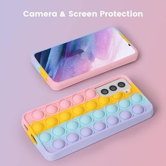 UTGATT1 - Pop it Fidget Skal till Samsung Galaxy S21 - MultiColor