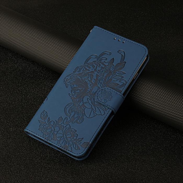 A-One Brand - Tiger Flower Plånboksfodral till iPhone 6/6S/7/8/SE 2020 - Blå