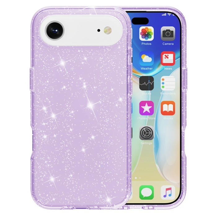 AMORUS - AMORUS iPhone Air Mobilskal Shockproof - GlitterLila