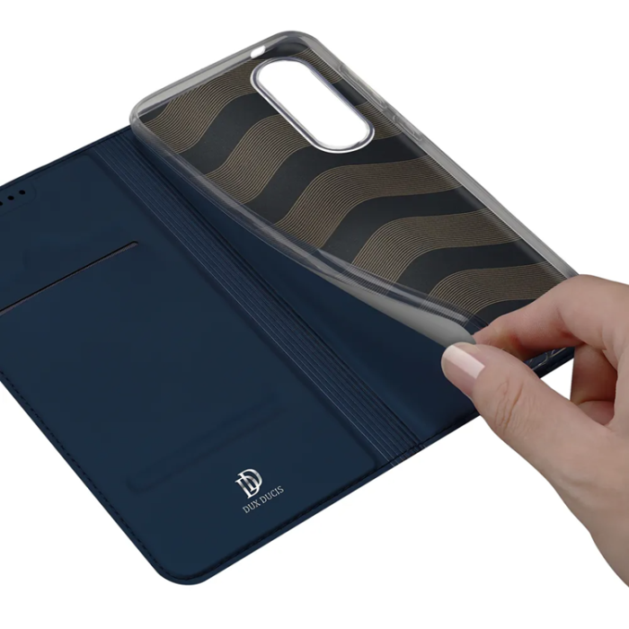Dux Ducis - Dux Ducis Galaxy S25 Edge Plånboksfodral Skin Pro - Blå