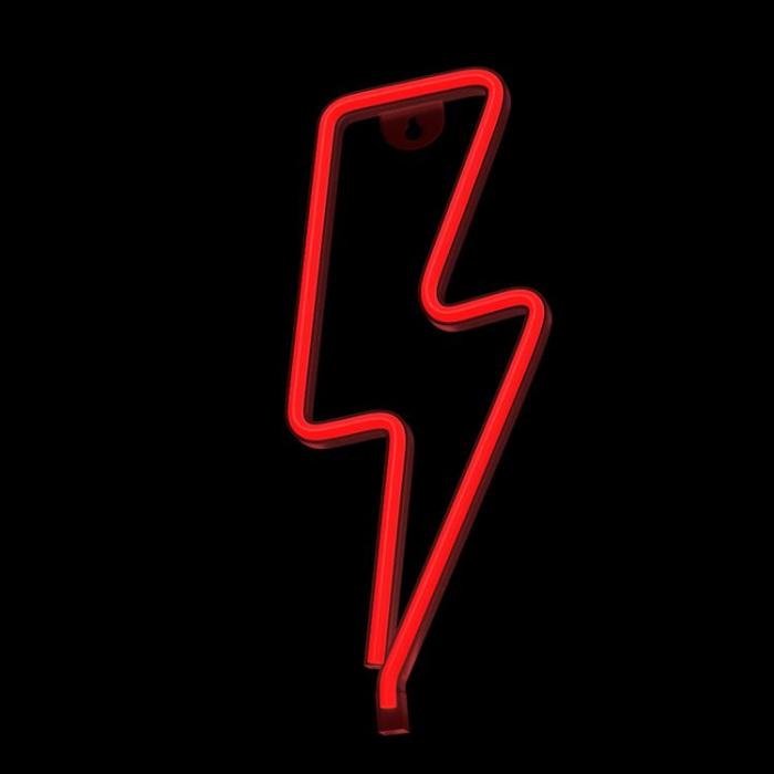 Forever Light - Forever Light LED Neon BOLT Bat + USB FLNE06 - Röd