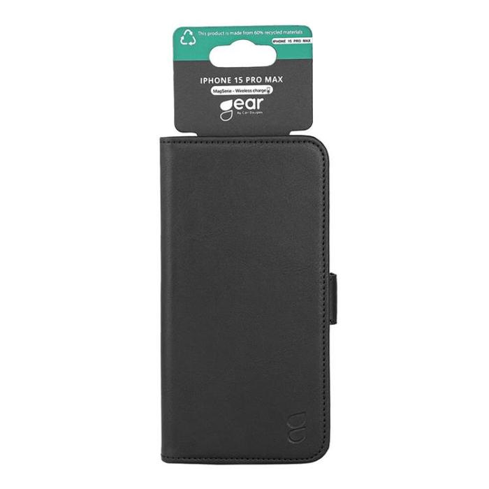 GEAR - Gear iPhone 15 Pro Max Plånboksfodral Magsafe - Svart