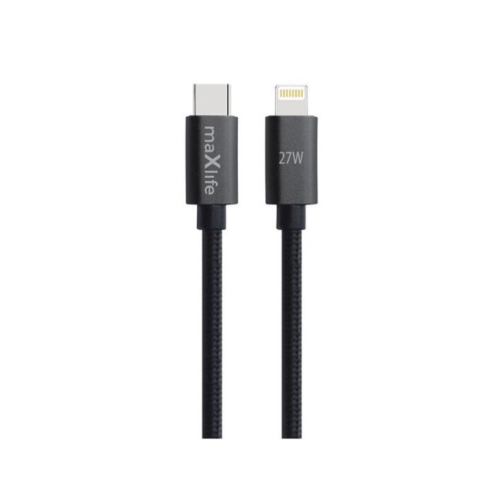 Maxlife - Maxlife USB-C - Lightning Kabel 2 m 27W - Svart