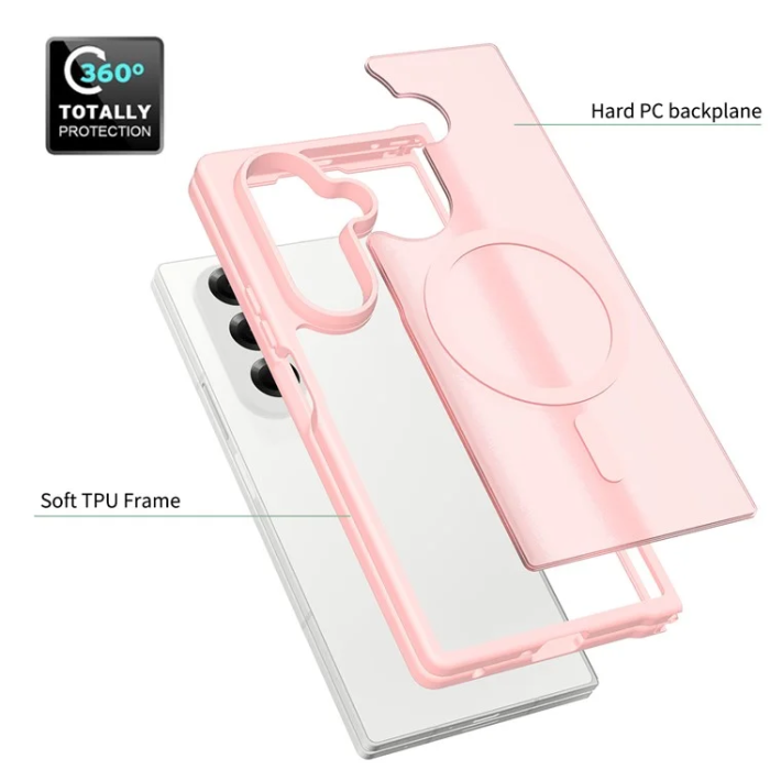 A-One Brand - Galaxy Z Fold 7 Mobilskal MagSafe Acrylic - Rosa