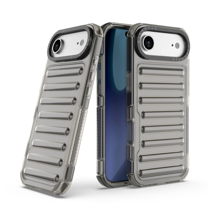 A-One Brand - iPhone 17 Air Mobilskal Stripe Design Detachable - Grå