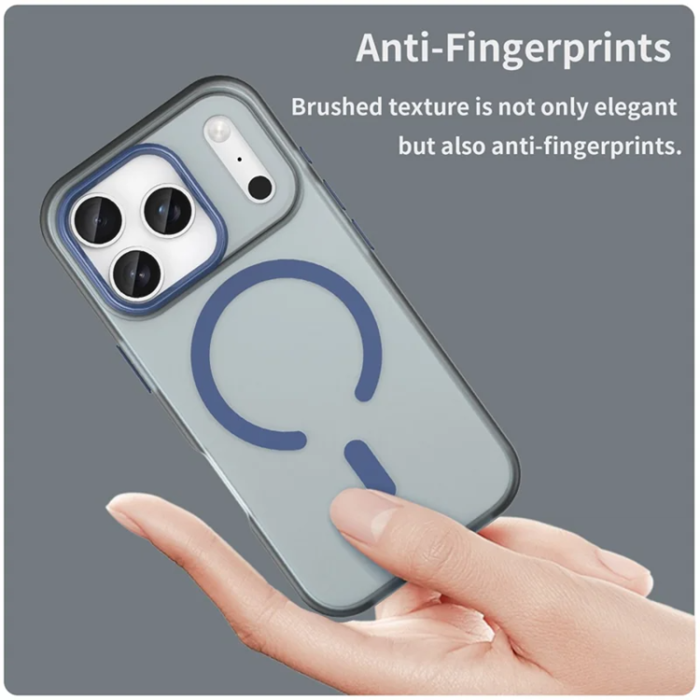 A-One Brand - iPhone 17 Pro Max Mobilskal MagSafe Matte Translucent - Mörkblå