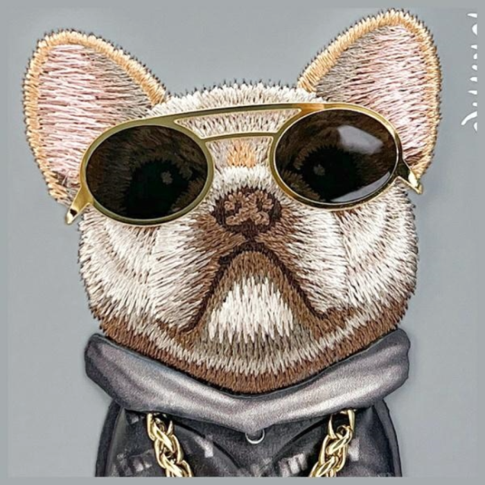 NIMMY - Nimmy iPhone 15 Mobilskal Glasses Cool Dog - Grå