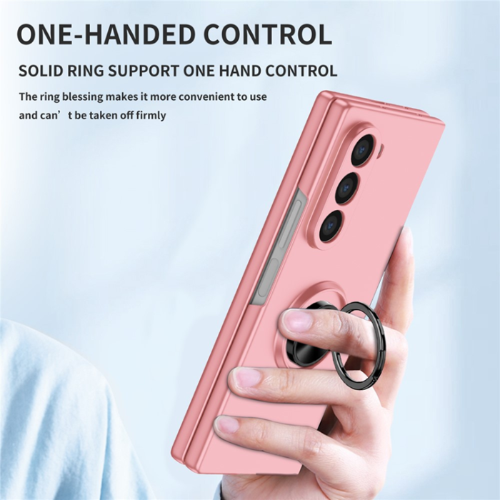 A-One Brand - Galaxy Z Fold7 5G Mobilskal Rotatable Ring Kickstand - Rosa