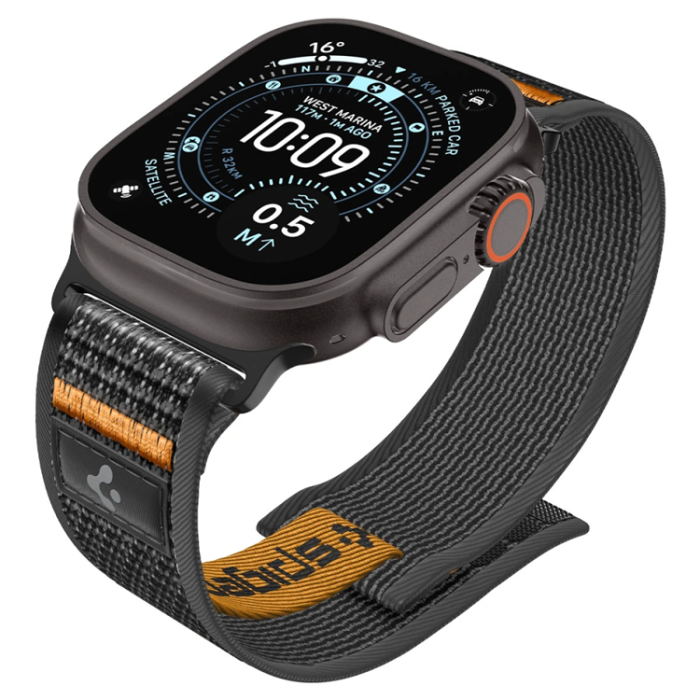 Spigen - Spigen Armband För Apple Watch (44/45/46/49mm) Athlet Air 2 - Svart/Orange