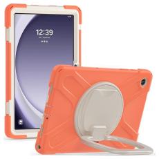 A-One Brand - Galaxy Tab A9 Plus Skal Kickstand Handle Grip - Coral Orange