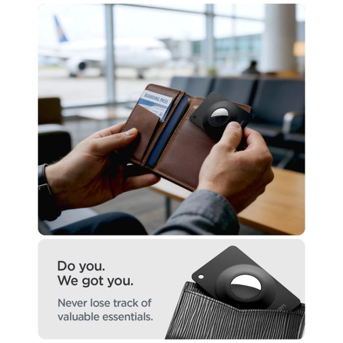 Spigen - [2-Pack] Spigen Skal För Apple Airtag 1/2 Airfit - Svart