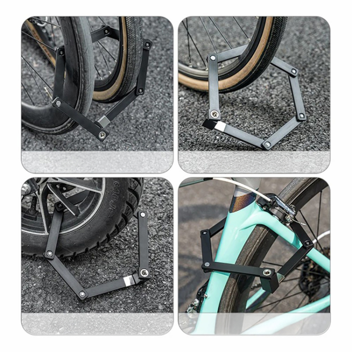 Rockbros - Rockbros Hoppbart Cykellås med Nyckel och Handtag 88 cm - Svart