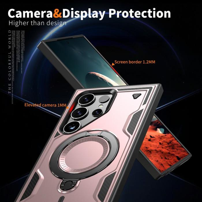 N/A - Mobilskal till Samsung Galaxy S25 Ultra Plast Militärt Skydd - Roséguld