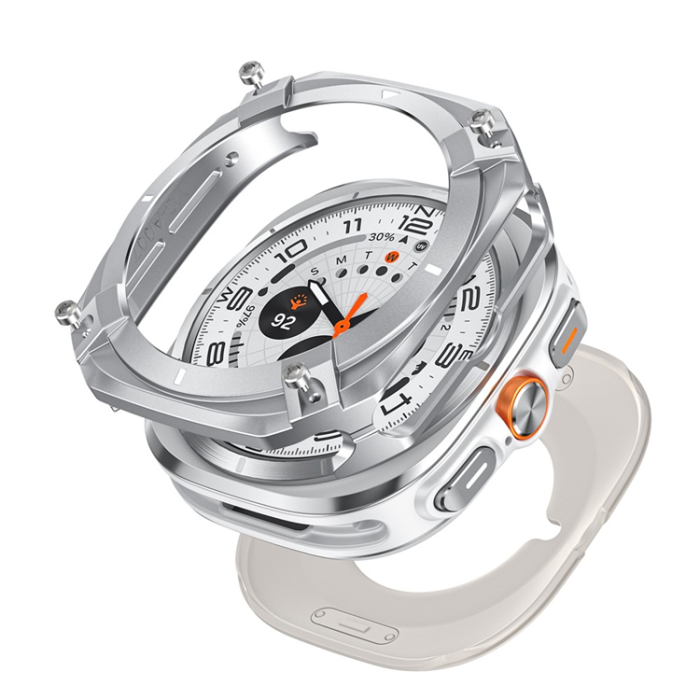 A-One Brand - Samsung Galaxy Watch Ultra (47mm) Skal Cyber Style - Silver/Vit