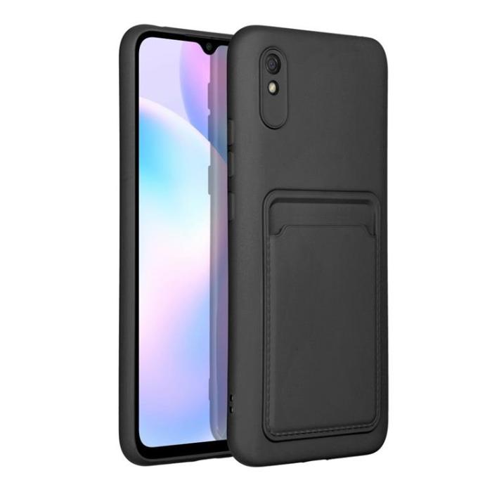 Forcell - Forcell Xiaomi Redmi 9A/9AT Skal Korthållare - Svart