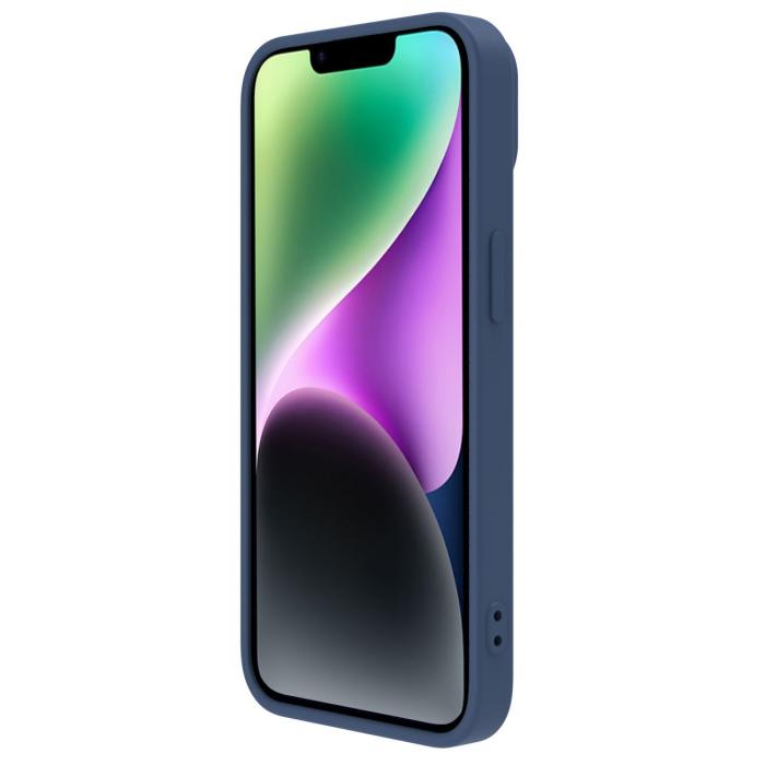 Nillkin - Nillkin iPhone 14 Plus Skal Magsafe CamShield Silicone - Blå