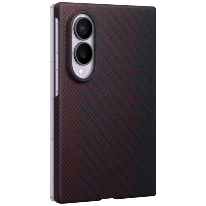 Samsung - Samsung Mobilskal för Galaxy Z Fold 8 Magnet Carbon - Röd