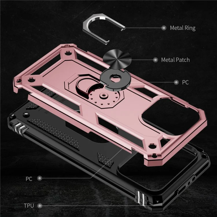 A-One Brand - iPhone 15 Pro Max Mobilskal med Kickstand - Roséguld