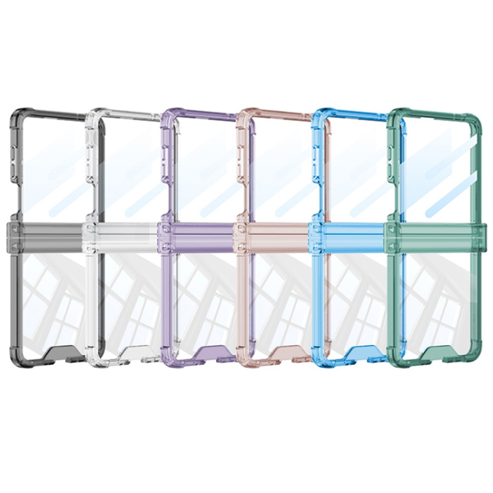 GKK - GKK Galaxy Z Flip 7 Mobilskal med Back Film Airbag Hinge - Blå