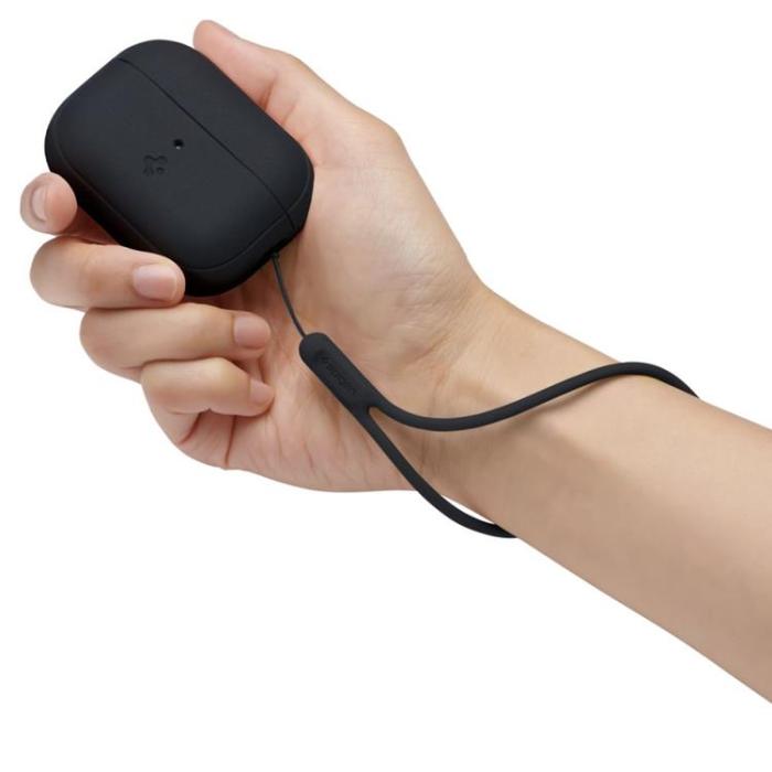 Spigen - Spigen Airpods Pro 1/2 Skal Silicone Fit Strap - Svart