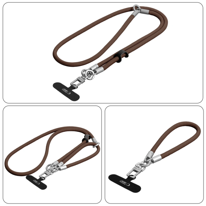 Tech-Protect - Tech-Protect Mobilrem Crossbody C10S - Valnötsbrun/Titanium