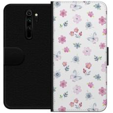 iSecrets - Plånboksfodral till Xiaomi Redmi Note 8 Pro med Blommor och fjärillar