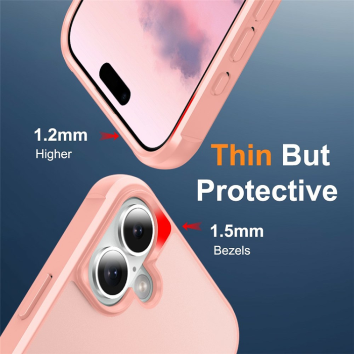 A-One Brand - iPhone 17 Mobilskal MagSafe TPU+PC Kickstand - Rosa