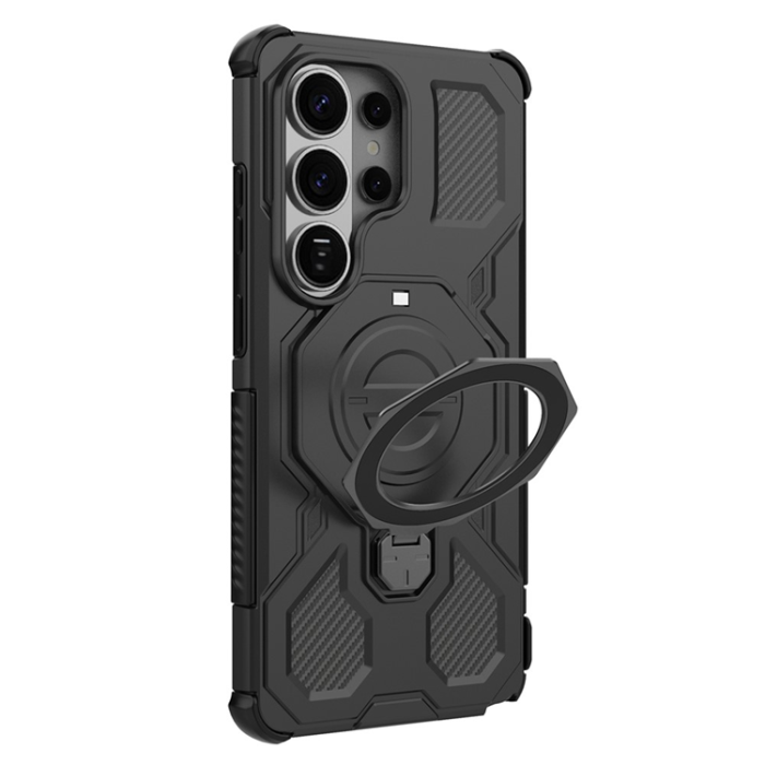 A-One Brand - Galaxy S26 Ultra Mobilskal Rotating Metal Kickstand - Svart