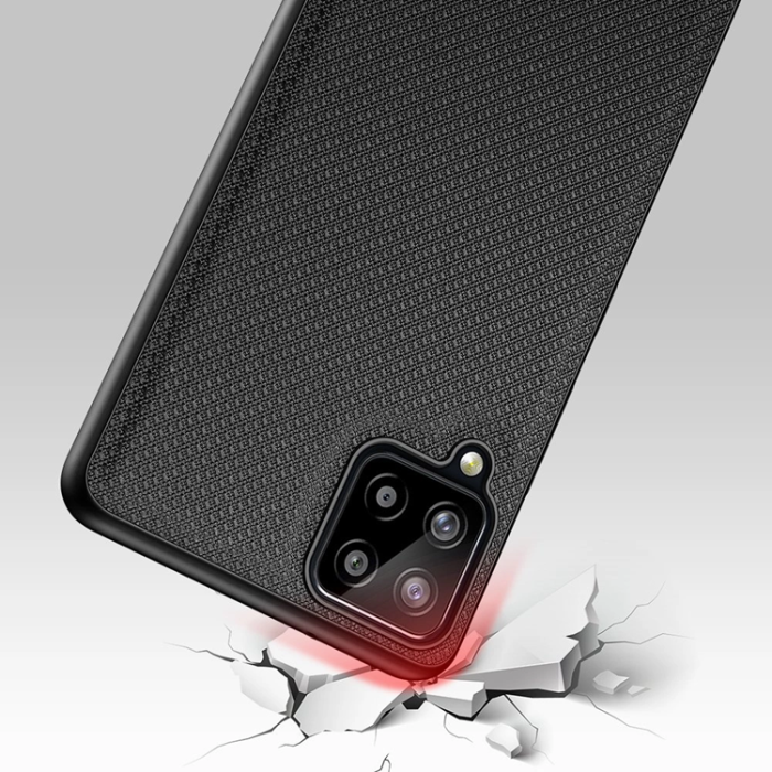 Dux Ducis - Dux Ducis Fino Skal nylon material till Galaxy A22 4G- Svart