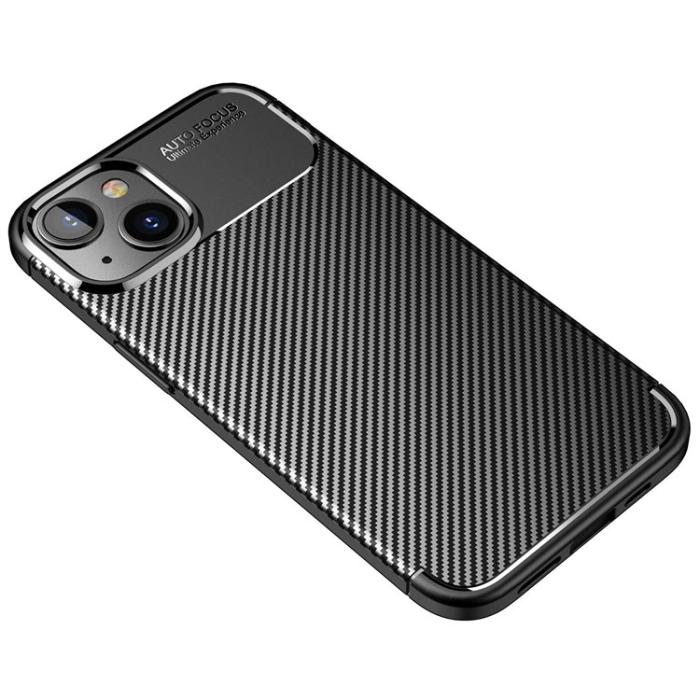UTGATT5 - iPhone 14 Skal Carbon Shock-Proof - Svart