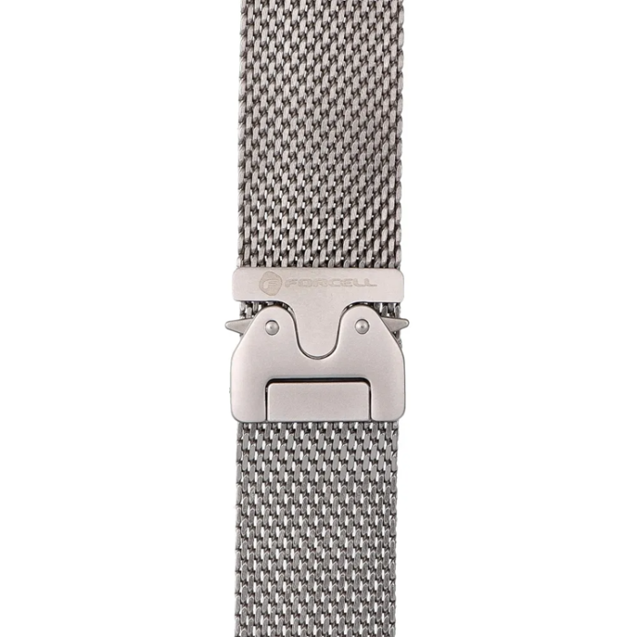Forcell - Forcell Apple Watch (38/40/41) Armband Stainless Steel - Silver
