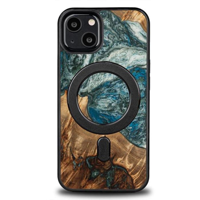 Bewood - Bewood iPhone 13 Mobilskal Magsafe Unique Planet Earth - Grön