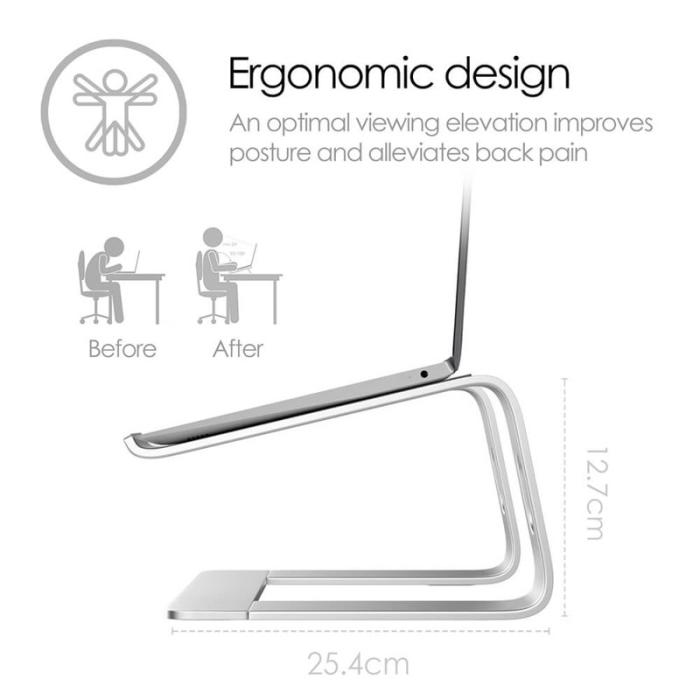 Desire2 - DESIRE2 Laptopställ Supreme Pro Aluminium Silver