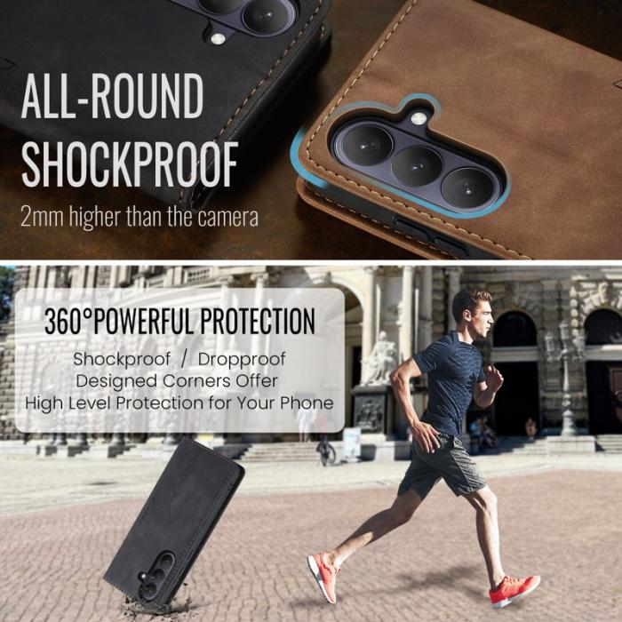 Caseme - CaseMe Plånboksfodral för Samsung Galaxy S26 Plus Konstläder Ställ - Svart
