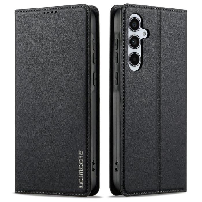LC.imeeke - LC.IMEEKE Plånboksfodral för Samsung Galaxy S26 Plus Konstläder Ställ - Svart