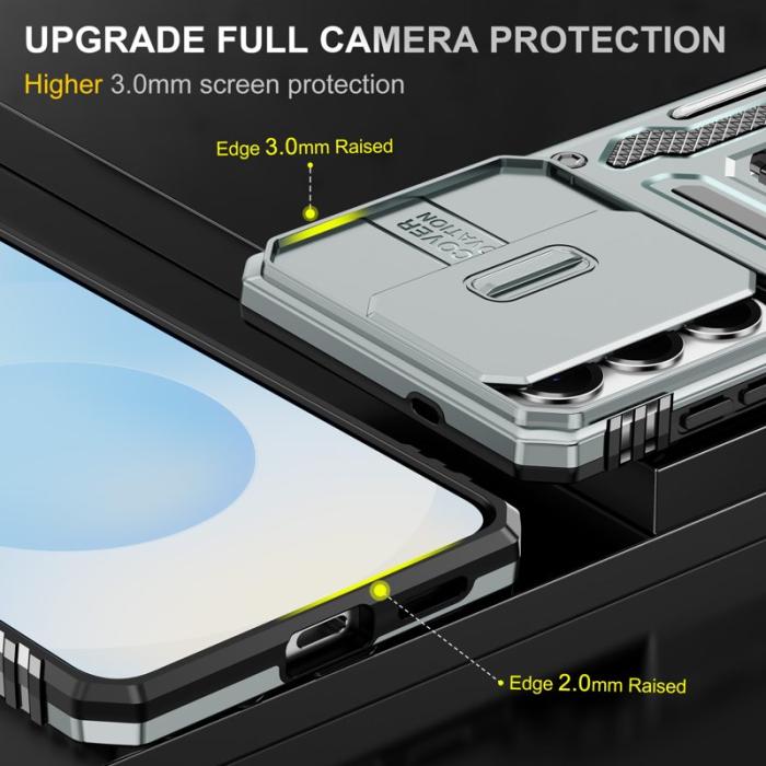 OEM - Mobilskal för Samsung Galaxy S26 Plus Kickstand PC + TPU - Grå