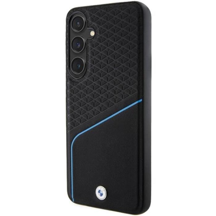 BMW - BMW Galaxy S24 Plus Mobilskal Magsafe Signature Läder Textured Line