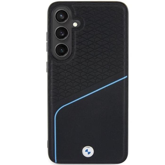 BMW - BMW Galaxy S24 Plus Mobilskal Magsafe Signature Läder Textured Line
