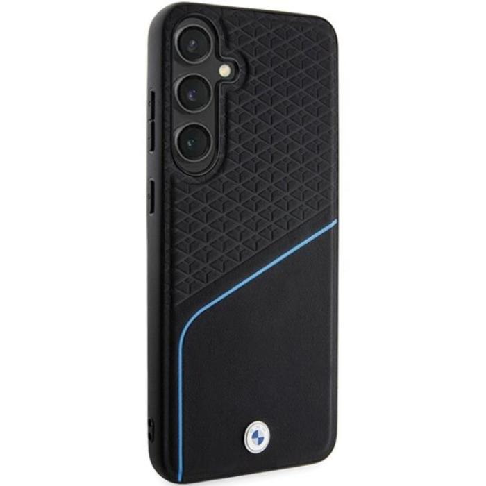 BMW - BMW Galaxy S24 Plus Mobilskal Magsafe Signature Läder Textured Line