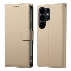 OEM - Pl&aring;nboksfodral f&ouml;r Samsung Galaxy S26 Ultra Magnetiskt Konstl&auml;der - Aprikos