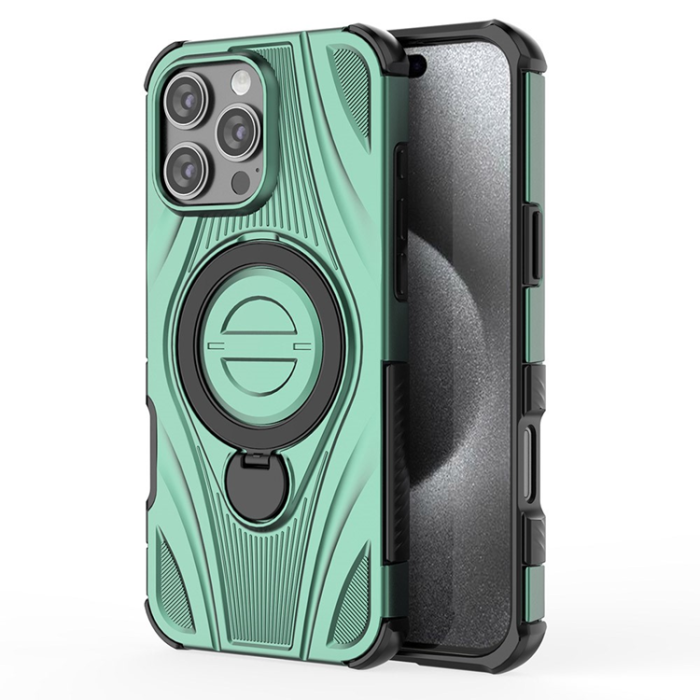 A-One Brand - iPhone 16 Pro Max Mobilskal MagSafe Magnetic Kickstand - Grön