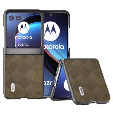 ABEEL - ABEEL Mobilskal till Motorola Razr 40 Ultra 5G PU L&auml;der Gr&ouml;n
