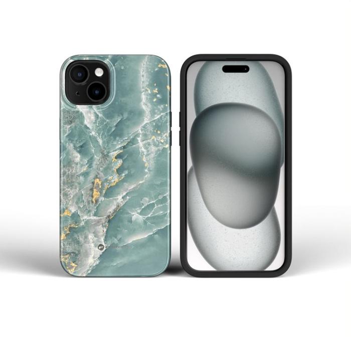 Forcell - Forcell iPhone 16 Pro Mobilskal MagSafe Mirage - Grön Marble