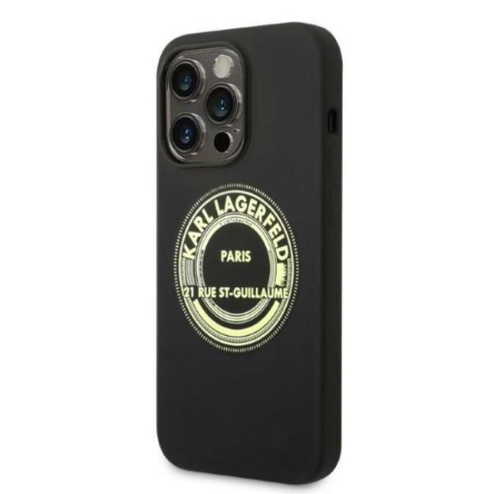 UTGATT5 - Karl Lagerfeld iPhone 14 Pro Max Skal Silicone RSG - Svart