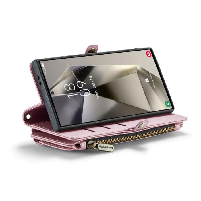 Caseme - CASEME Plånboksfodral Konstläder för Samsung Galaxy S25 Ultra - Rosa