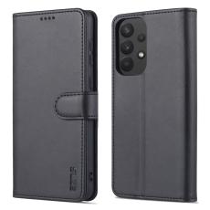 AZNS - AZNS Samsung Galaxy A53 5G Pl&aring;nboksfodral Konstl&auml;der - Svart