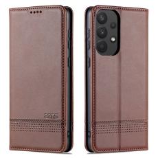 AZNS - AZNS Samsung Galaxy A53 5G Pl&aring;nboksfodral i Konstl&auml;der - Brun